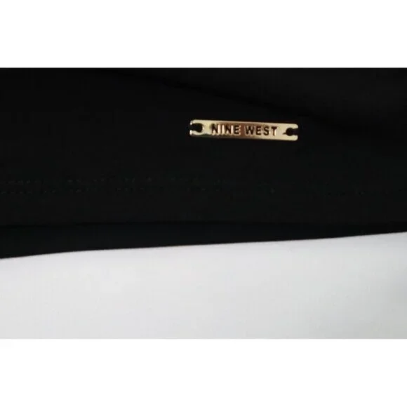 Nine West Women's Black Sleeveless Saleha Rached‎ V-Neck Top Size Medium - Picture 6 of 13